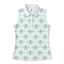 Fairway Figure Collar Tank in Green Print