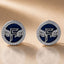 Inner Circle Earrings in Blue Drift and Silver