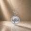 Inner Circle Pendant in Obsidian Opal and Silver