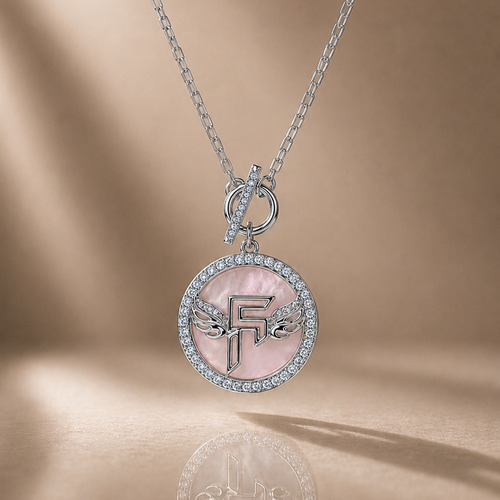 Inner Circle Pendant - Petal Pearl and Silver