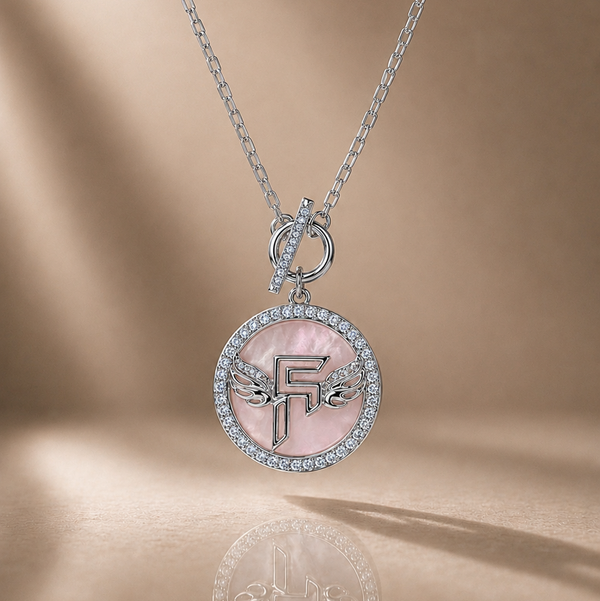 Inner Circle Pendant in Petal Pearl and Silver