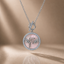 Inner Circle Pendant in Petal Pearl and Silver