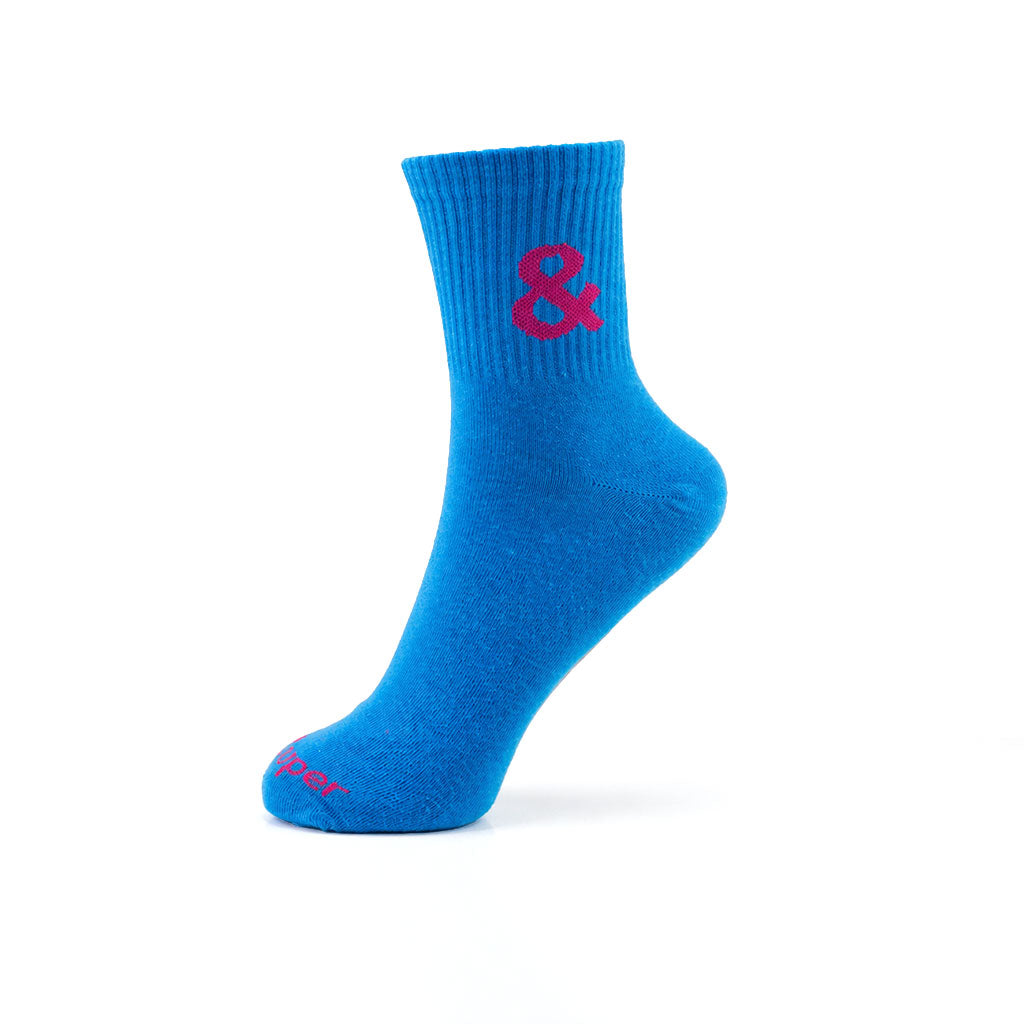 Bold Move Crew Socks in Blue
