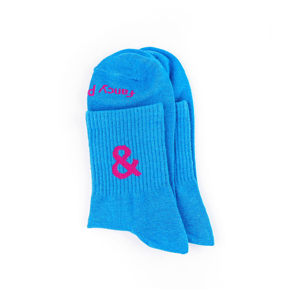 Bold Move Crew Socks in Blue