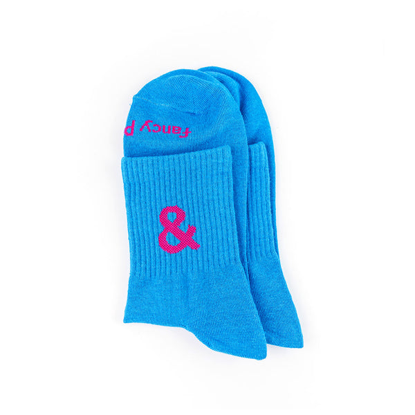Bold Move Crew Socks in Blue