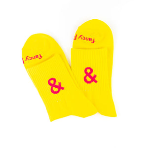 Bold Move Crew Socks in Yellow