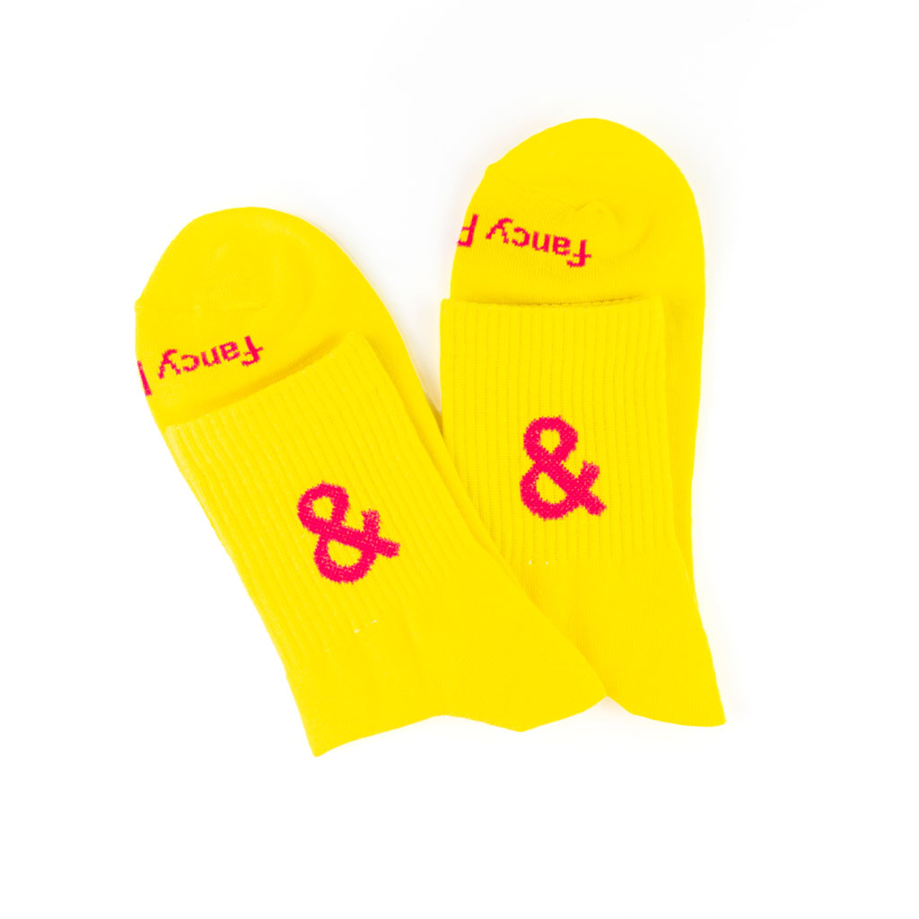 Bold Move Crew Socks in Yellow