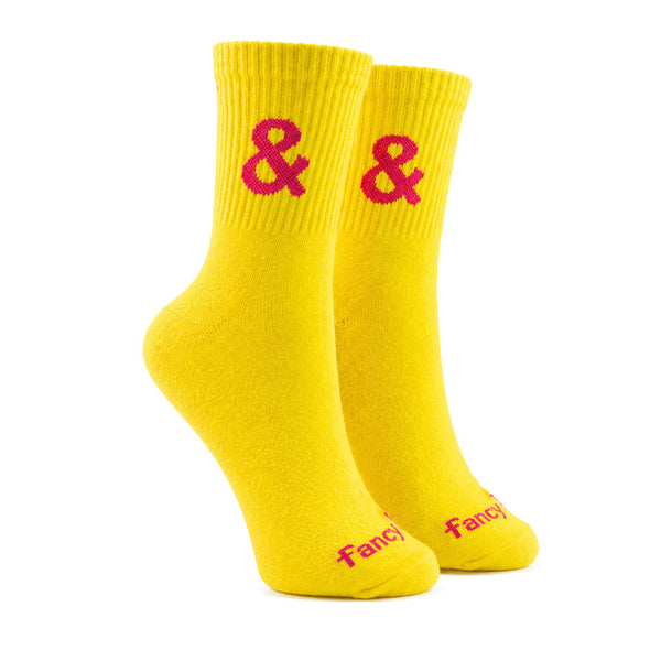 Bold Move Crew Socks in Yellow