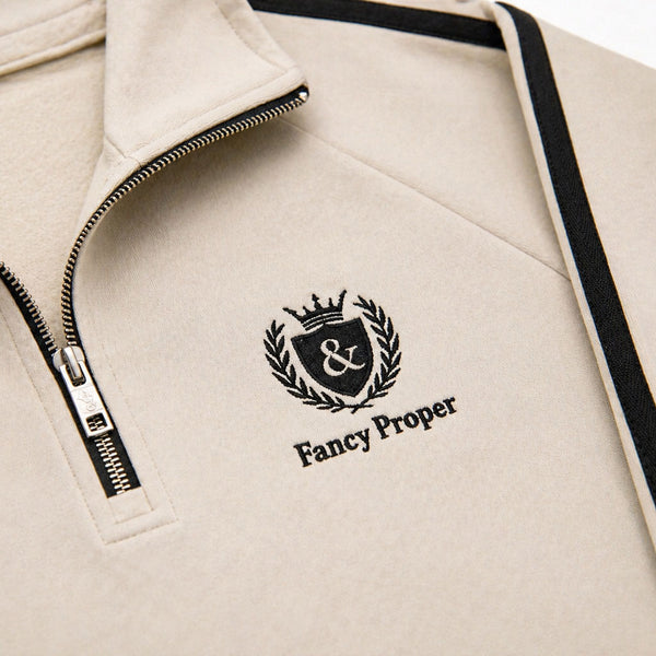 Busy Being Proper Tracksuit Set in Oat