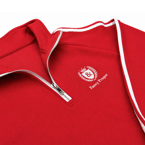 Busy Being Proper Tracksuit Set in Red