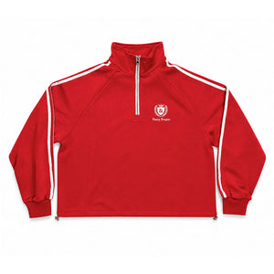 Busy Being Proper Tracksuit Set in Red