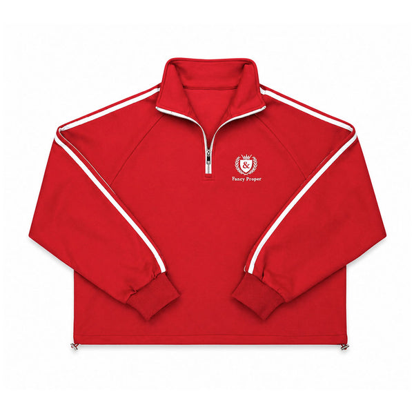 Busy Being Proper Tracksuit Set in Red