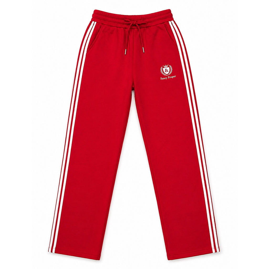 Busy Being Proper Tracksuit Set in Red