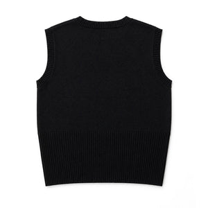 Chain Reaction Sweater Vest in Black