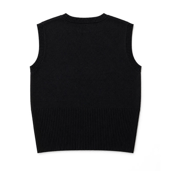Chain Reaction Sweater Vest in Black