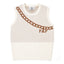 Chain Reaction Sweater Vest in Cream