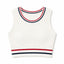 Court & Course Ribbed Crop Top in Off-White