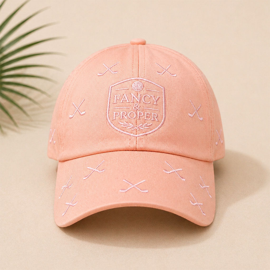 Crest Club Golf Cap in Sunset Coral Main image