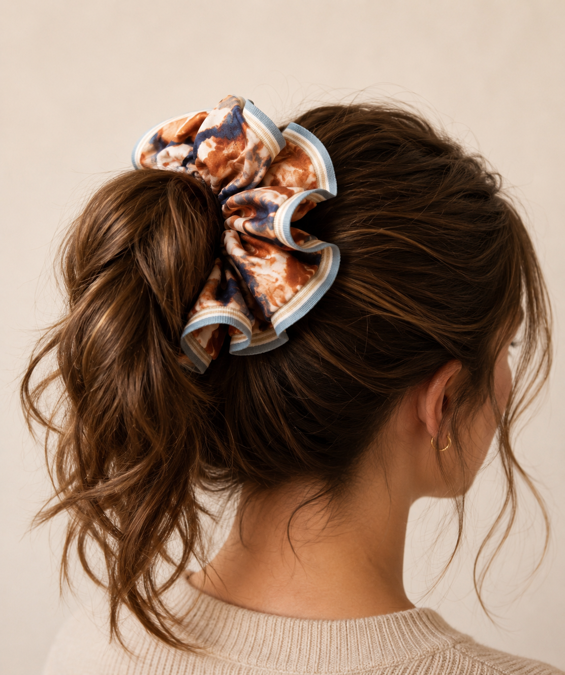 Courtside Floral Oversized Scrunchie