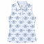 Fairway Figure Collar Tank In Grey Prints
