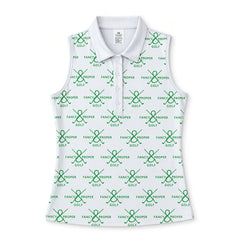 Fairway Figure Collar Tank in Green Print