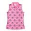 Fairway Figure Collar Tank in Pink Prints