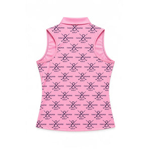 Fairway Figure Collar Tank in Pink Prints
