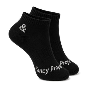Hidden Fancy No Show Black Socks