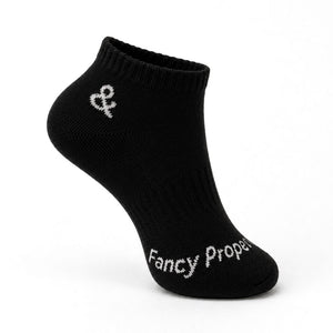 Hidden Fancy No Show Black Socks