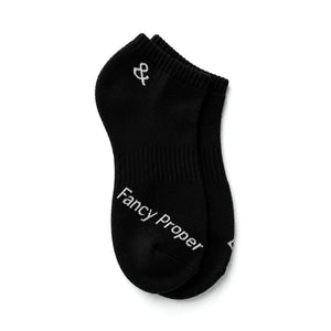 Hidden Fancy No Show Black Socks