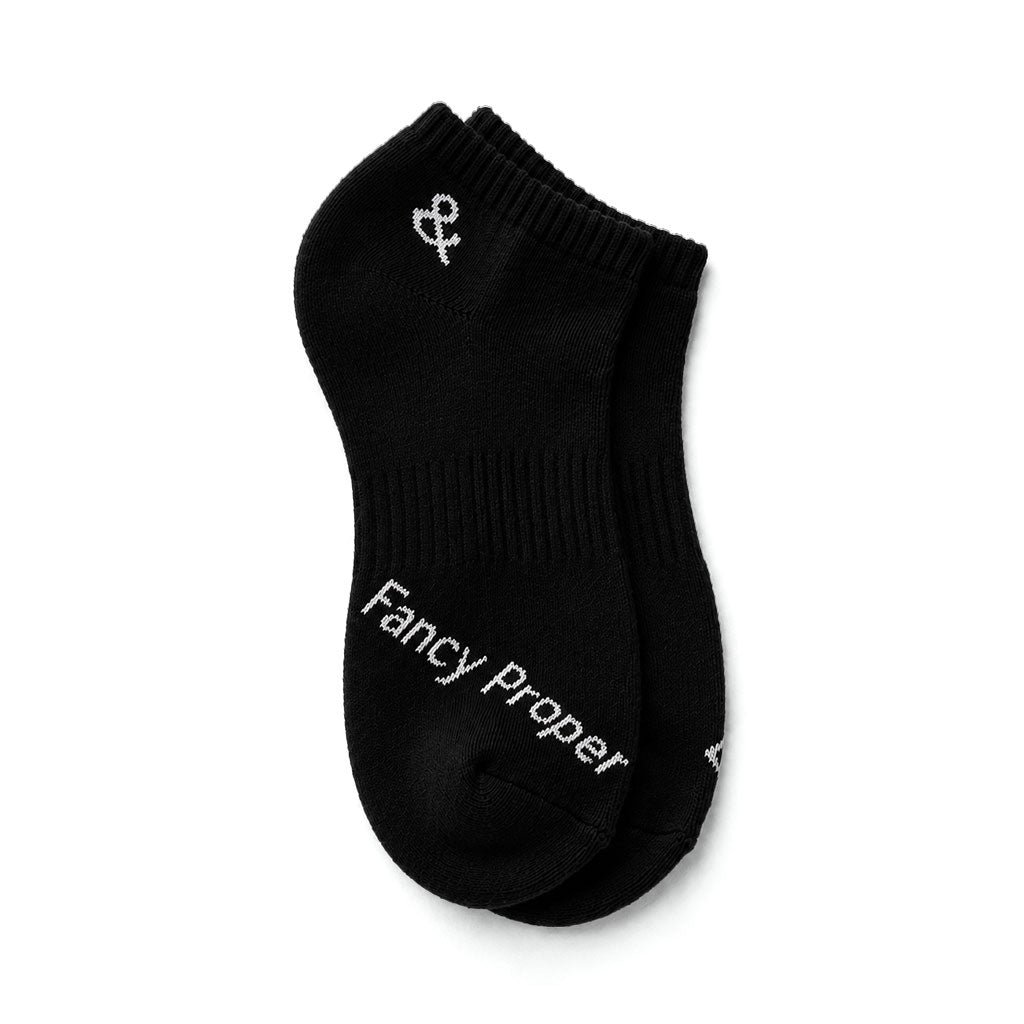 Hidden Fancy No Show Black Socks