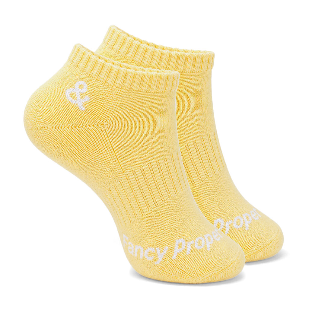 Hidden Fancy No Show Yellow Socks