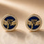 Inner Circle Earrings in Blue Drift and Gold
