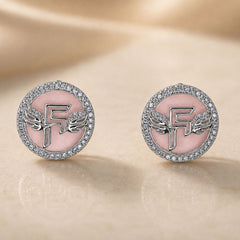 Inner Circle Earrings in Petal Pearl and Silver