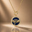 Inner Circle Pendant in Blue Drift and Gold