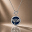 Inner Circle Pendant in Blue Drift and Silver