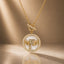 Inner Circle Pendant in Obsidian Opal and Gold