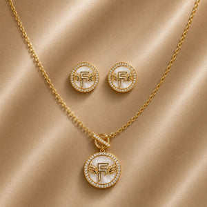 Inner Circle Set in Obsidian Opal and Gold
