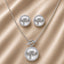 Inner Circle Set in Obsidian Opal and Silver