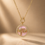 Inner Circle Pendant in Petal Pearl and Gold