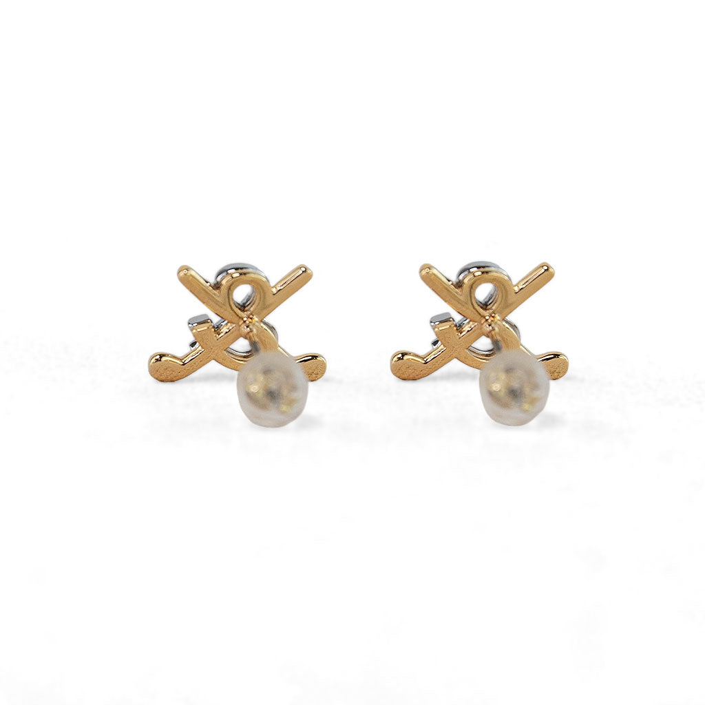 Keep It Casual Golf Studs Earrings