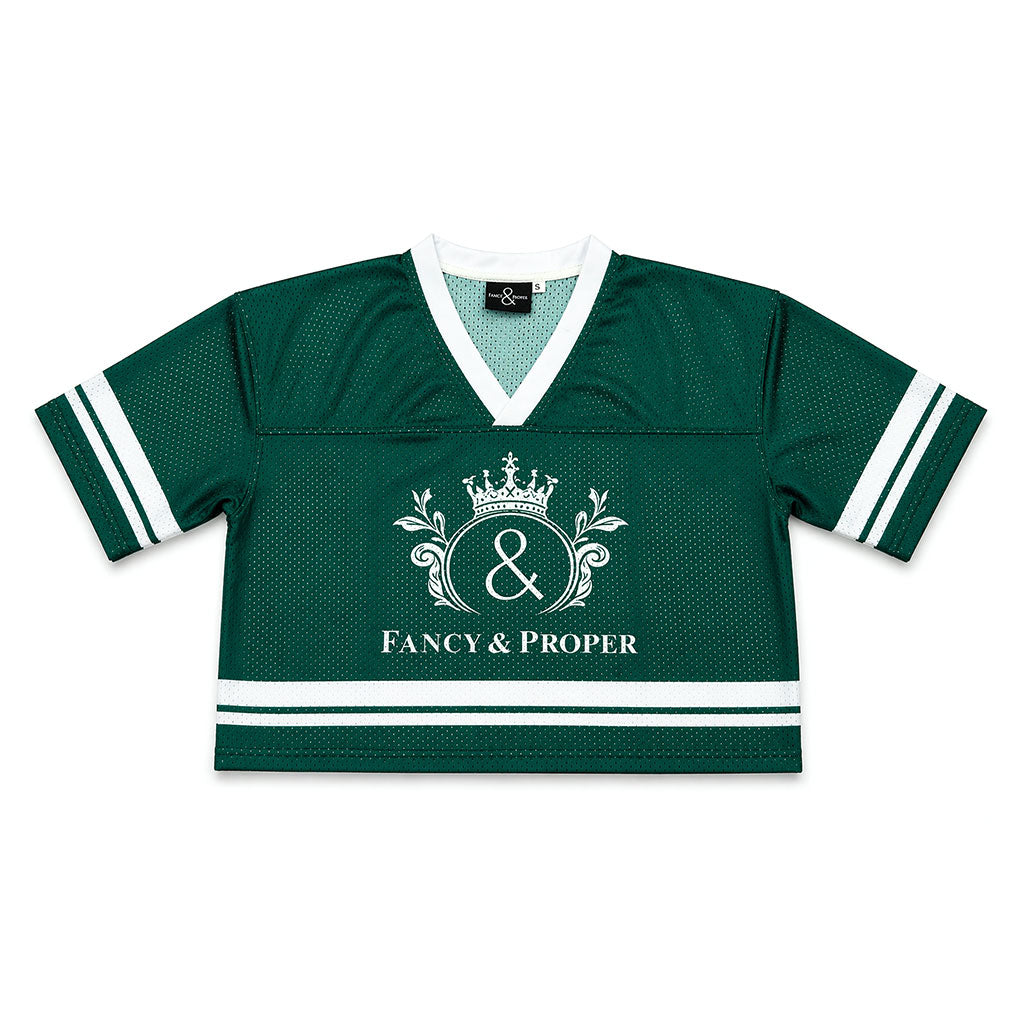 Mesh Monarch Crop Jersey in Ivy Main image