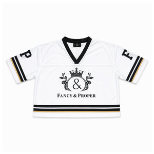 Mesh Monarch Crop Jersey in Ivory
