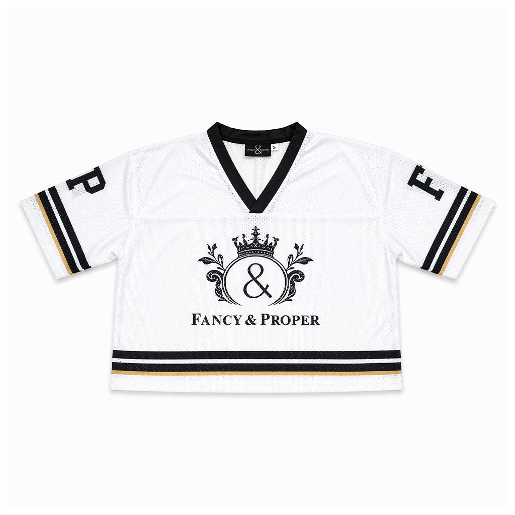 Mesh Monarch Crop Jersey in Ivory