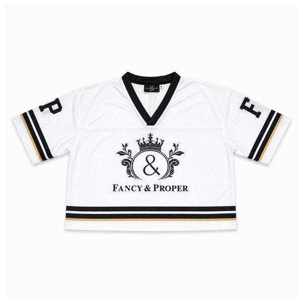 Mesh Monarch Crop Jersey in Ivory