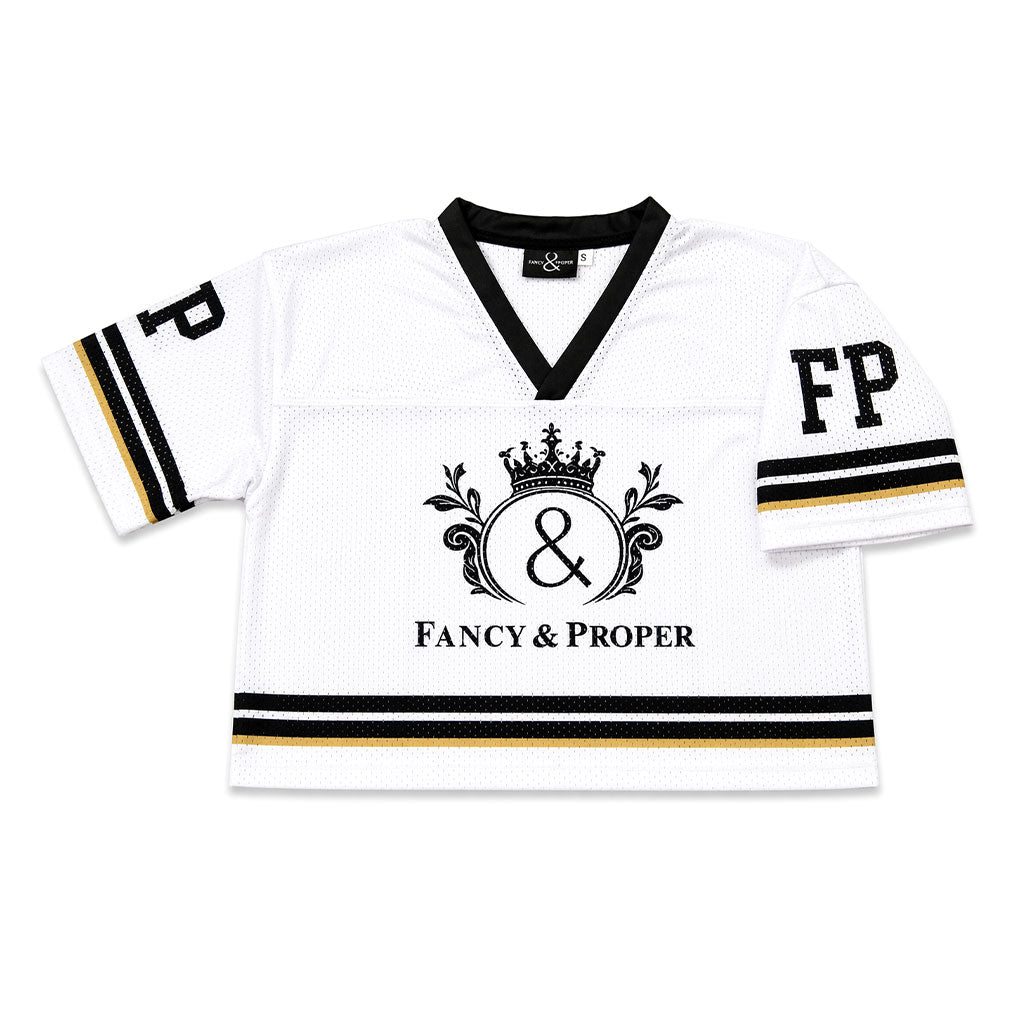 Mesh Monarch Crop Jersey in Ivory