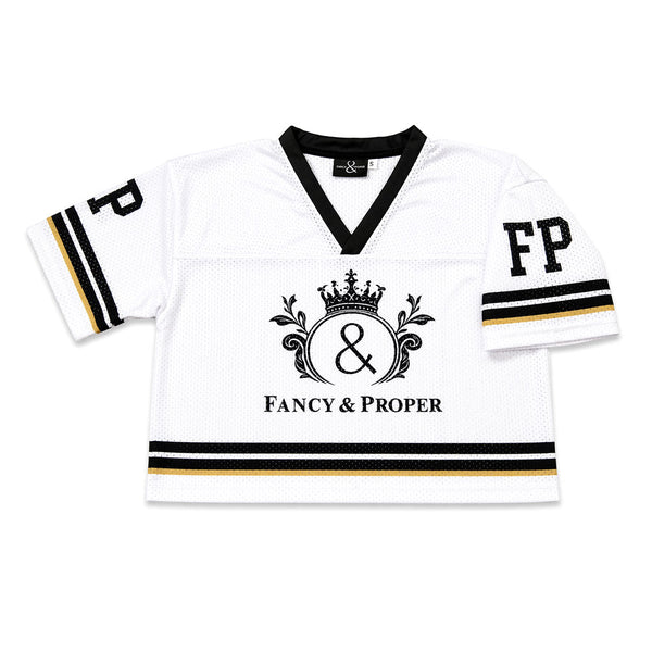 Mesh Monarch Crop Jersey in Ivory