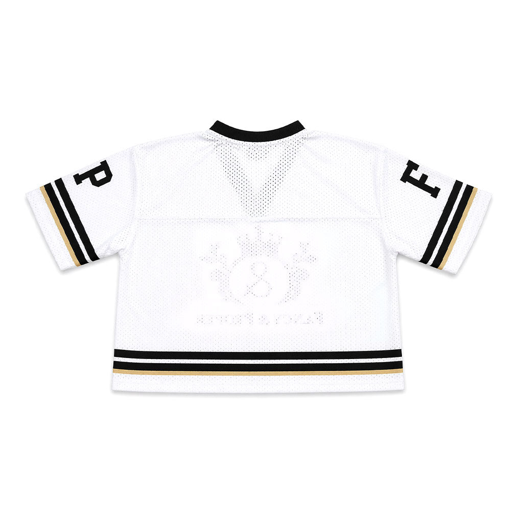Mesh Monarch Crop Jersey in Ivory