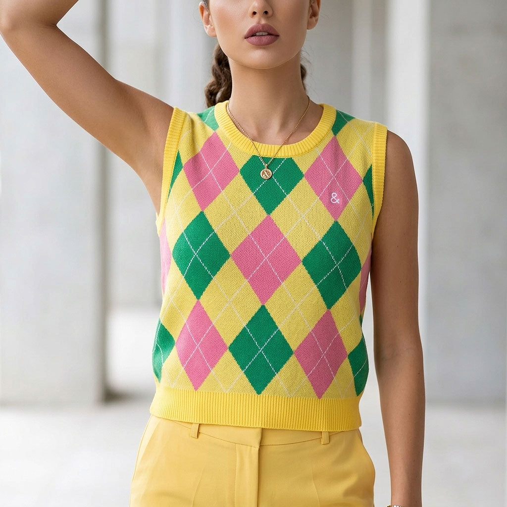 Par-fect Pattern Sweater Vest