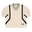 Sheer Edge Knit Pullover in Ivory
